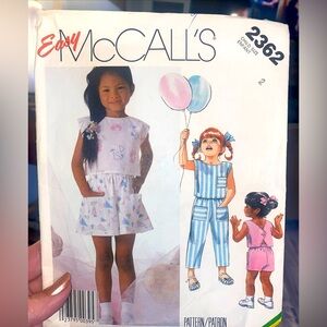 Vintage 1986 Girls Outfit Seeing Pattern 2362 Size 2 Cut Complete